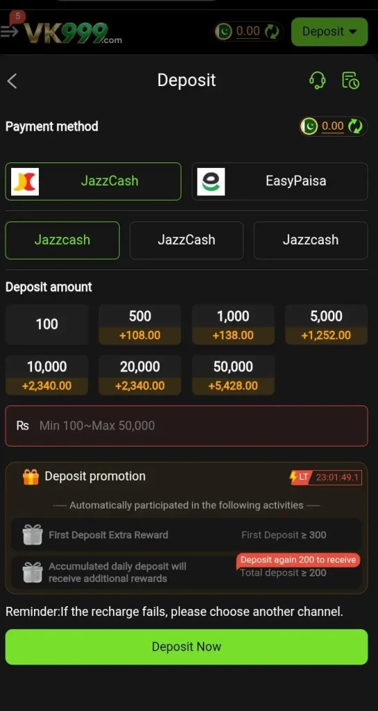 VK999 Game Deposit