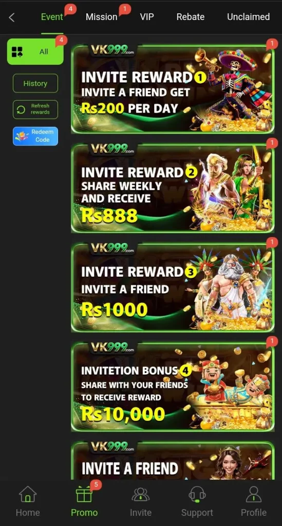 VK999 Game Promotions