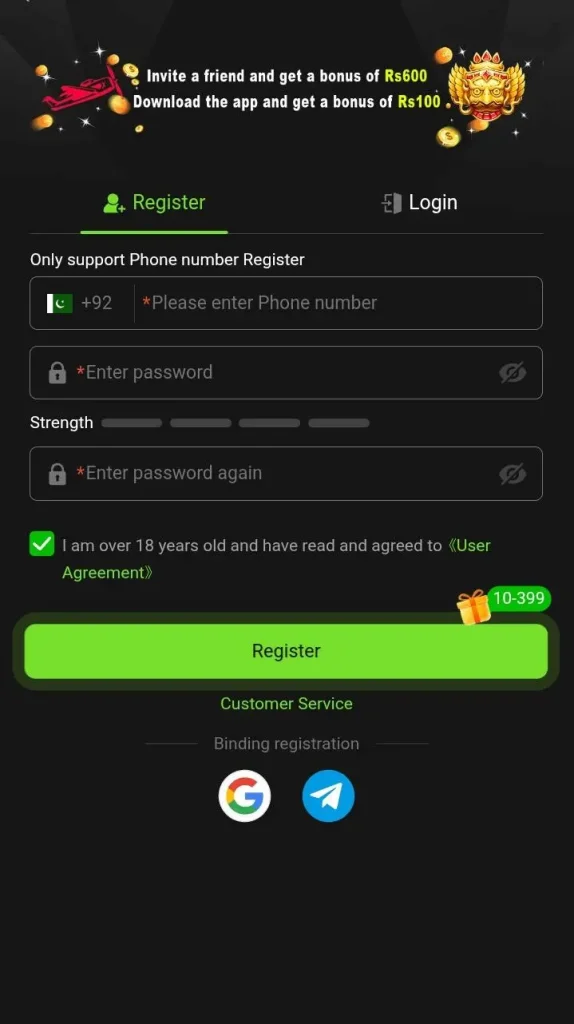 VK999 Game Register