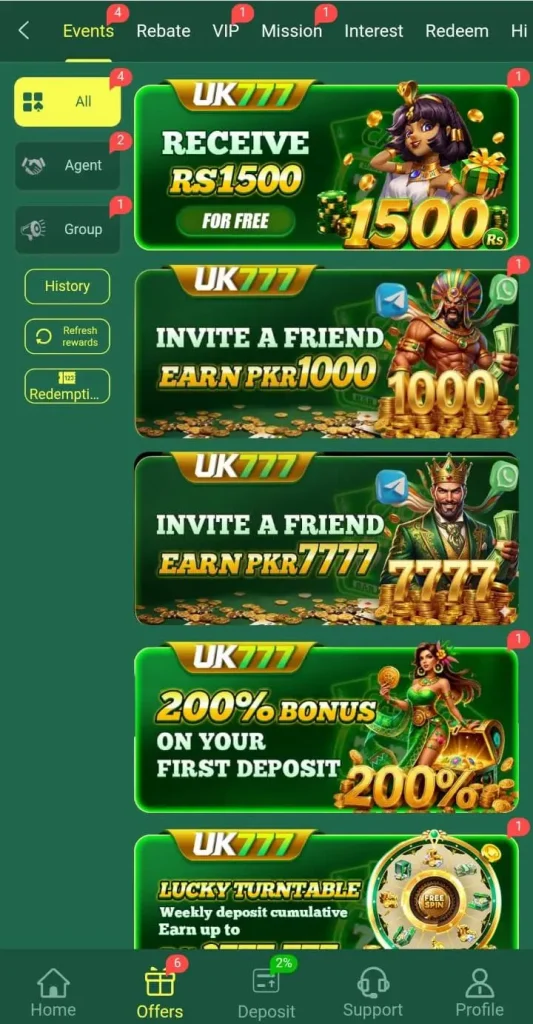 UK777 Game Bonuses