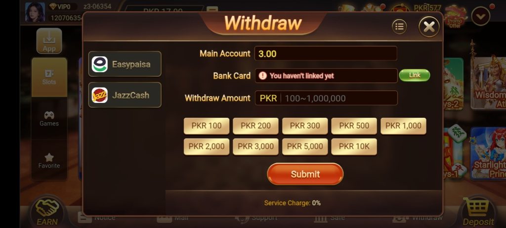 Z3 Game Withdraw
